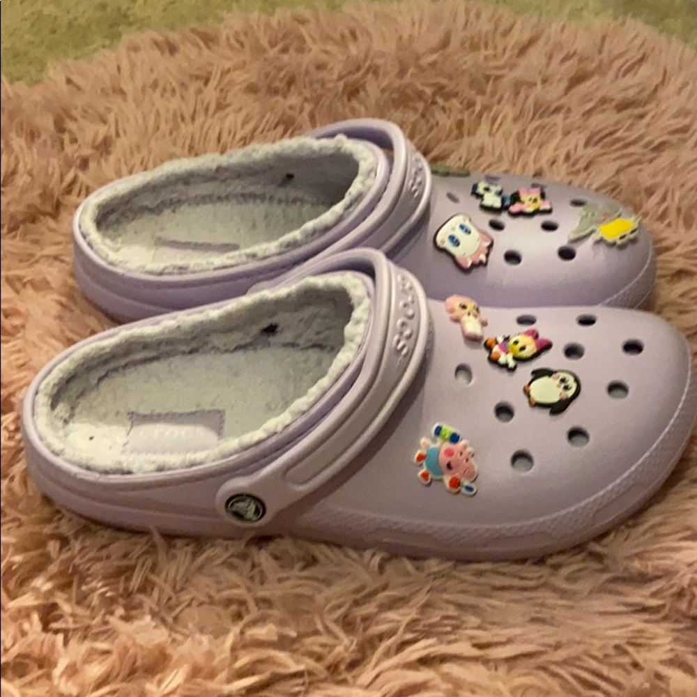 purple furry crocs - Picture 3 of 4